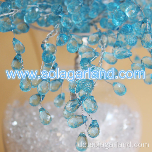 Lake Blue Waterdrop Perlen Dekoration Seil Girlande